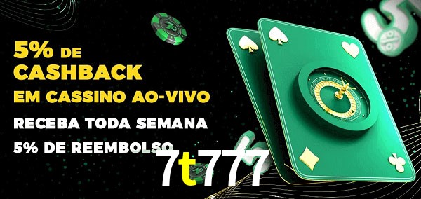 Promoções do cassino ao Vivo 7t777
